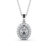 Oval Cut Classic Halo Pendant