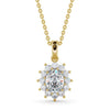 Oval Cut Classic Halo Pendant