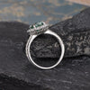 Oval Cut Green Tourmaline, Traditional Halo Design