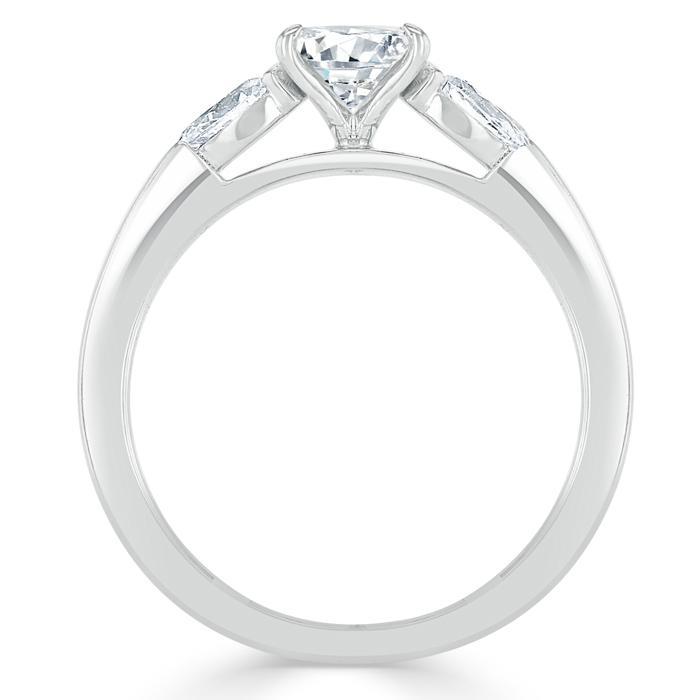 Oval Cut Lab Diamond 3 Stone Engagement Ring