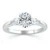 Oval Cut Lab Diamond 3 Stone Engagement Ring