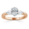 Oval Cut Lab Diamond 3 Stone Engagement Ring