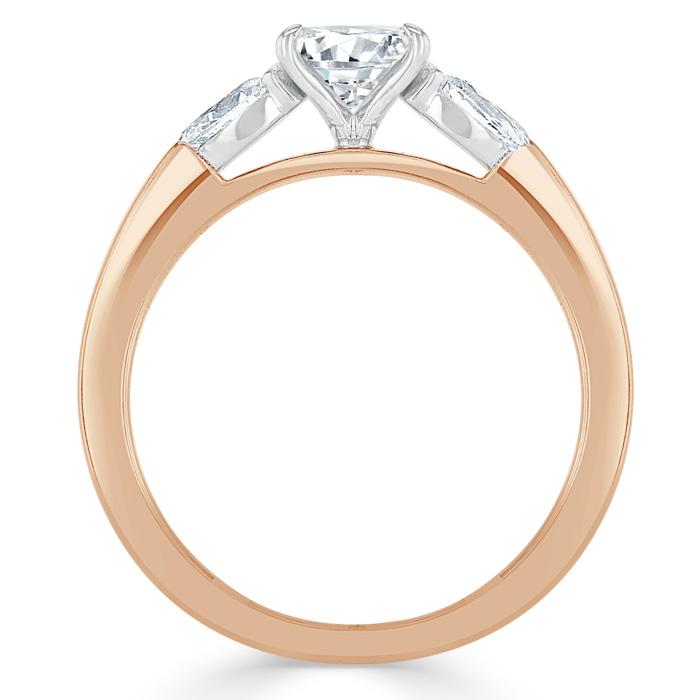 Oval Cut Lab Diamond 3 Stone Engagement Ring