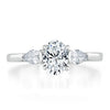Oval Cut Lab Diamond 3 Stone Engagement Ring