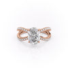 Oval Cut Lab Diamond Criss-Cross Design