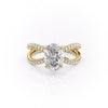 Oval Cut Lab Diamond Criss-Cross Design
