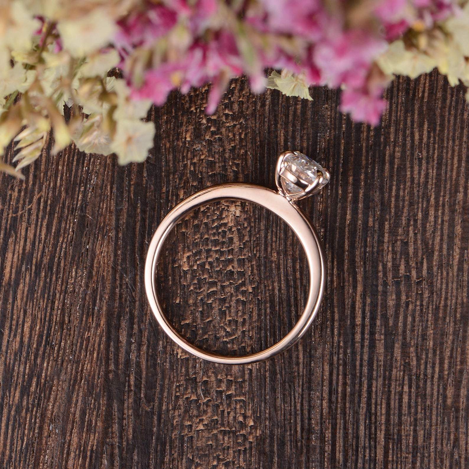 Oval Cut Lab Diamond Engagement Ring, Classic Design