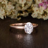 Oval Cut Lab Diamond Engagement Ring, Classic Design