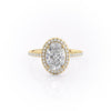 Oval Cut Lab Diamond Engagement Ring, Classic Halo