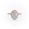 Oval Cut Lab Diamond Engagement Ring, Classic Halo