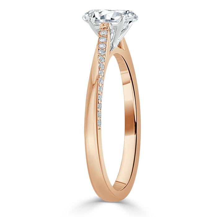 Oval Cut Lab Diamond Engagement Ring, Classic Style