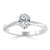 Oval Cut Lab Diamond Engagement Ring, Classic Style