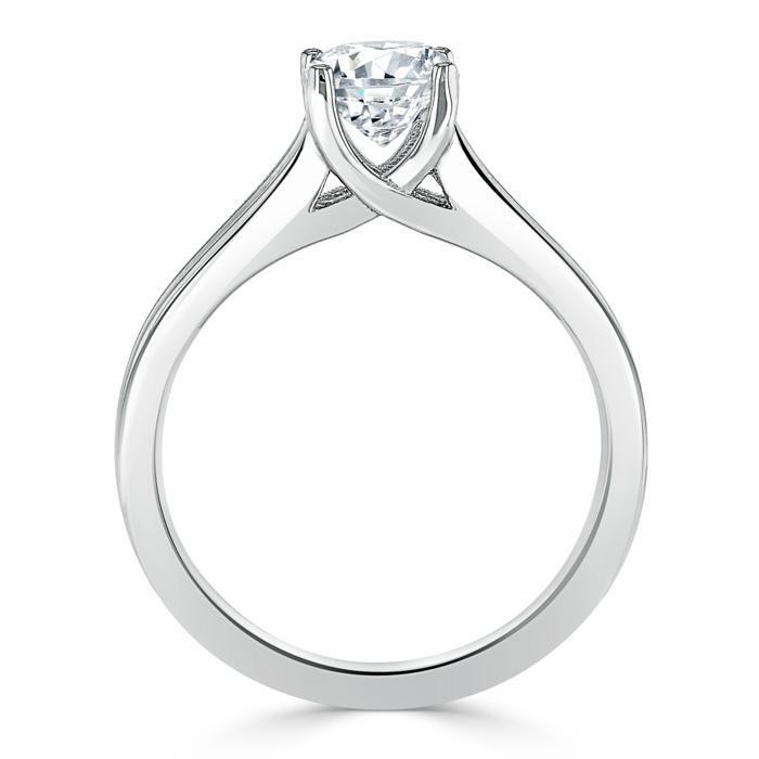 Oval Cut Lab Diamond Engagement Ring, Classic Style with Split Shank