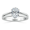 Oval Cut Lab Diamond Engagement Ring, Classic Style with Split Shank