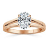 Oval Cut Lab Diamond Engagement Ring, Classic Style with Split Shank