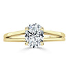 Oval Cut Lab Diamond Engagement Ring, Classic Style with Split Shank
