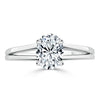 Oval Cut Lab Diamond Engagement Ring, Classic Style with Split Shank