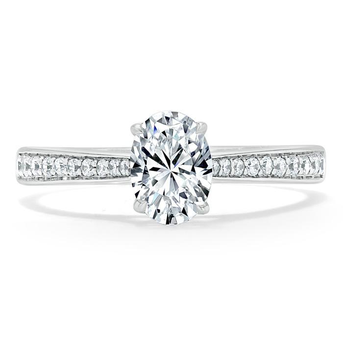 Oval Cut Lab Diamond Engagement Ring, Classic Style