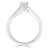 Oval Cut Lab Diamond Engagement Ring, Split Shank