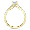 Oval Cut Lab Diamond Engagement Ring, Split Shank