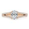 Oval Cut Lab Diamond Engagement Ring, Split Shank