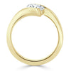 Oval Cut Lab Diamond Engagement Ring, Twist Design