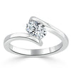 Oval Cut Lab Diamond Engagement Ring, Twist Design