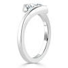 Oval Cut Lab Diamond Engagement Ring, Twist Design