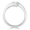 Oval Cut Lab Diamond Engagement Ring, Twist Design