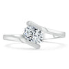 Oval Cut Lab Diamond Engagement Ring, Twist Design