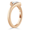 Oval Cut Lab Diamond Engagement Ring, Twist Design