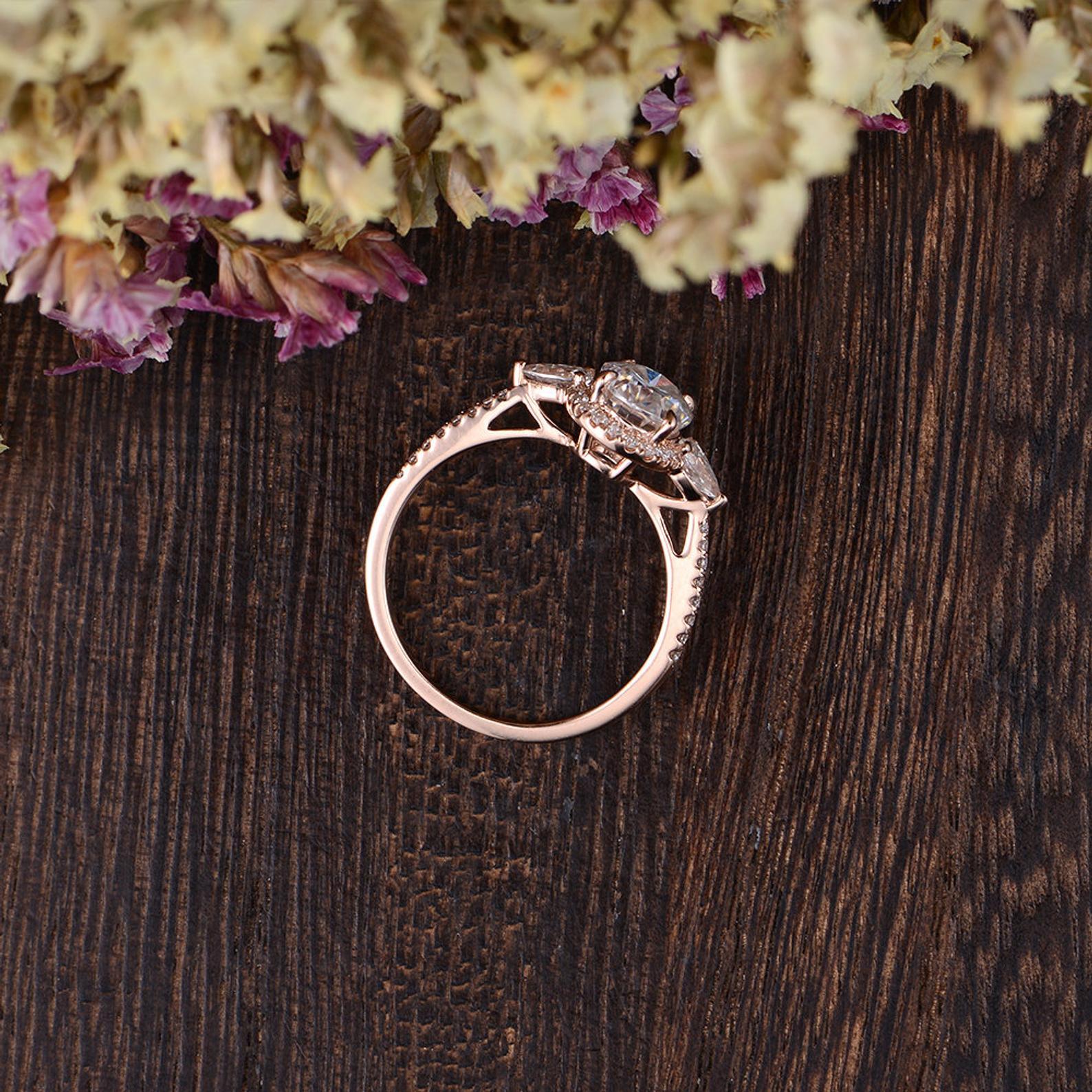 Oval Cut Lab Diamond Engagement Ring, Vintage Design