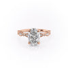 Oval Cut Lab Diamond Engagement Ring, Vintage Design