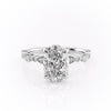 Oval Cut Lab Diamond Engagement Ring, Vintage Design