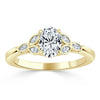 Oval Cut Lab Diamond Engagement Ring, Vintage Style