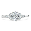 Oval Cut Lab Diamond Engagement Ring, Vintage Style