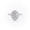 Oval Cut Lab Diamond Engagement Ring With Halo