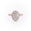 Oval Cut Lab Diamond Engagement Ring With Halo