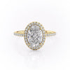 Oval Cut Lab Diamond Engagement Ring With Halo