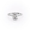 Oval Cut Lab Diamond Engagement Ring With Hidden Halo