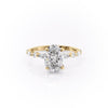 Oval Cut Lab Diamond Engagement Ring With Hidden Halo