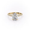 Oval Cut Lab Diamond Engagement Ring With Side Stones