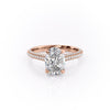 Oval Cut Lab Diamond Engagement Ring With Side Stones