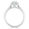 Oval Cut Lab Diamond Halo Engagement Ring