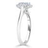 Oval Cut Lab Diamond Halo Engagement Ring