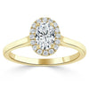 Oval Cut Lab Diamond Halo Engagement Ring