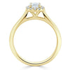 Oval Cut Lab Diamond Halo Engagement Ring