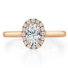 Oval Cut Lab Diamond Halo Engagement Ring