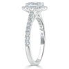 Oval Cut Lab Diamond Halo Engagement Ring, Tiffany Style