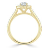 Oval Cut Lab Diamond Halo Engagement Ring, Tiffany Style